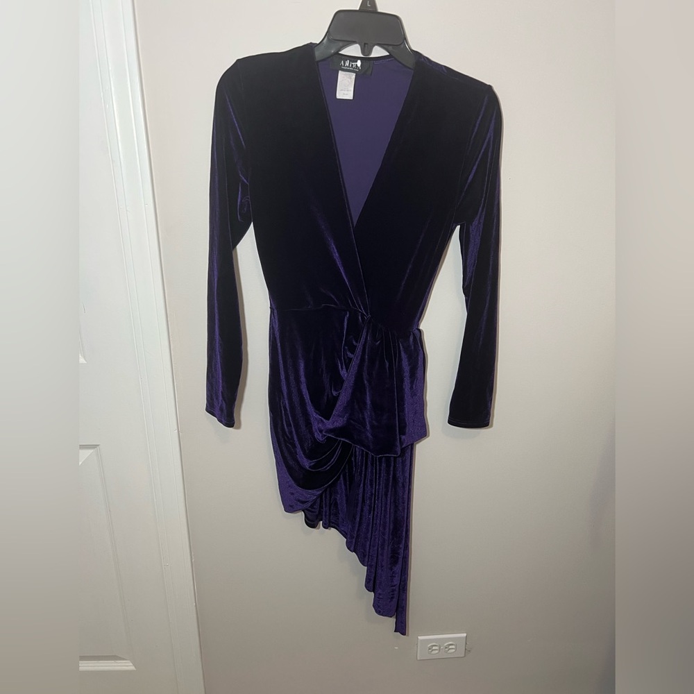 Akira SEXY VELVET DRESSY MINI PURPLE - Picture 6 of 8